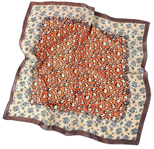 GIMIRO Damen Quadratisches Tuch Polyester-Seidenlook 70 x 70 cm