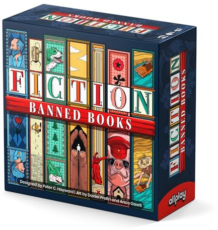 Allplay Fiction Banned Books, Cooperative Word Deduction, 2-10 Players | Uncover a Secret 5-Letter Word from Banned Literature | Clue-Giver Lies Exactly Once Each Round | 20-30 Min