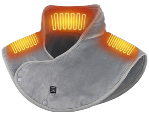 Coussin Chauffant Pour Le Cou Et Les Épaules – Matériau En Peluche | Chauffe-cou Rechargeable Électrique Soulager La Douleur, Relaxation, Usage Domestique