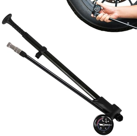 Bomba amortiguadora para bicicletas de montaña | Aleación de aluminio de alta presión | Bomba amortiguadora de medición de presión digital para bicicletas: para mantenimiento, cuidado diario, ciclismo