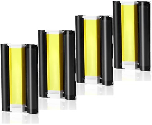 4 Pack Kompatibel mit Canon Selphy CP1500 KP-108IN RP-108 4x6 Farbbänder | Farbband für Selphy CP CP1500 CP1300 CP1200 CP1000 CP910 CP900 CP810 Drucker, Drucken 144 Blatt 10x15 cm Foto (ohne Papier)