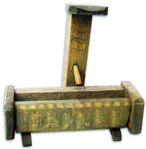 Krippenzubehör, Brunnen mit Wassertrong, Höhe 10cm