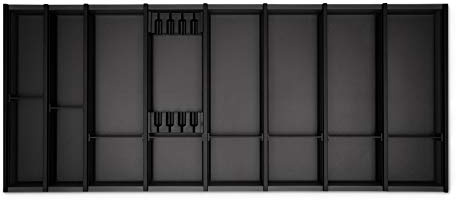 SOTECH Insertos de Cubiertos Cruiso Antracita para Ancho de 1200 mm Profundidad 473 mm con Parte para Cuchillos para Legrabox