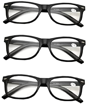 NA JingShu 3 Pack Lesebrille Computer Brillen Sehkorrektur-Lesebrille Scharnier Lesebrillen Sehhilfe Augenoptik Brille Lesehilfe für Damen Herren 2.5