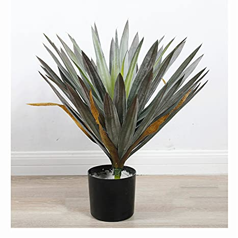 Künstlicher Baum 50 cm tolle künstliche Pflanze, in der Nähe von Natur gefälschte Topf Agave Pflanzen, für Wohnzimmer Couchtisch usw. Dekoration, dunkelrot Simulation Bonsai