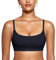 INLYRIC Women's Inbarely Bralette Wireless Cami Tops Seamless Unlined Comfort Soft Sports Bra Camisole Black M