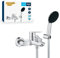 GROHE Start Mezclador monomando de pared (montaje en pared, límite de volumen ajustable, limitador de temperatura, conexiones en S, pegar o taladrar), Cromo 25283002