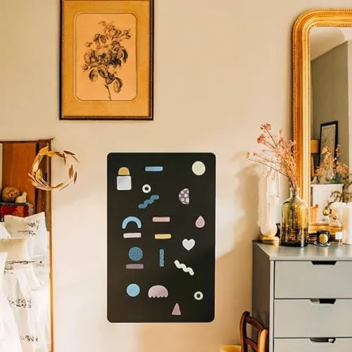 FERFLEX - tableau magnetique enfant - Rectangle - deco murale avec bande magnetique adhesive repositionnable - vendu avec un jeu de formes géométrique - 57x90 cm