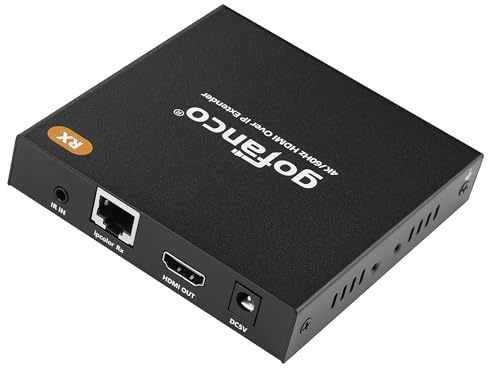 gofanco Extensor HDMI 4K sobre receptor IP (RX) – Receptor solo (parte # HD20Ext1xN-RX) para kit HD20Ext1xN