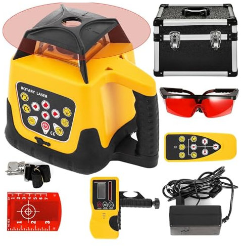 ZYJIX Rotary Laser Level Red Beam Self-Leveling Vertical Horizontal Cross Line Automatic Laser Level