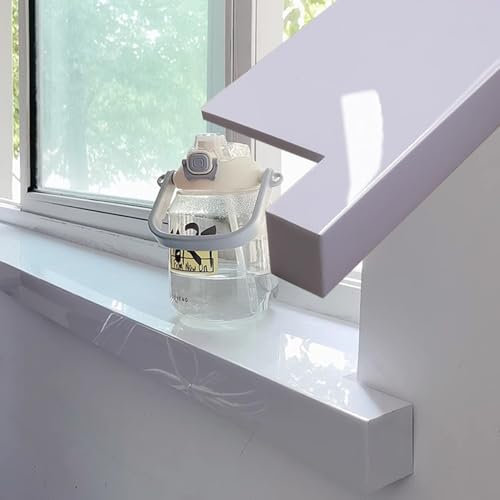 Copertura Davanzale Rivestimento per Davanzale Bianco Puro con Naso, Copridavanzale in Acrilico PVC, Protezione per Davanzale Interno Della Casa Personalizzabile(L100cm x W30cm(39 3/8 x 11 3/4))