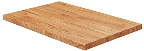 Piano di lavoro del bagno in legno massello fai da te di ricambio Vanity Top marrone chiaro 60 x 40 x 2,5 cm Premium tavolo in legno per armadi superficie in legno trattato