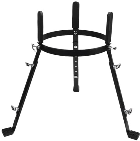Sorandy Conga -Stand, Einzelner Conga -Drum Korbständer mit Verstellbarer Höhe, Hochleistungsmetallständer mit Gummihülle für 10,6 Zoll Trommeln, Musikinstrumente Accessoires