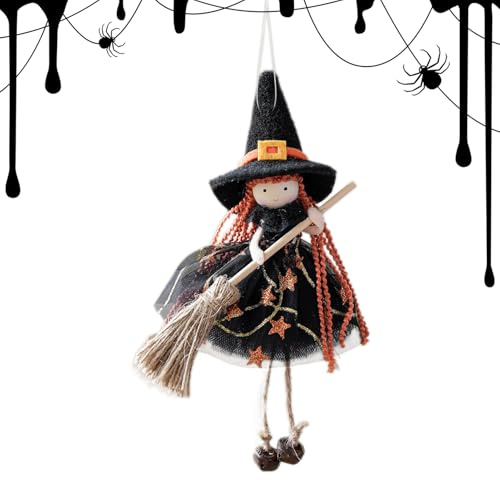 Genérico Muñeca Bruja de Cocina para la Buena Suerte,Adorno Colgante de Muñeca de Bruja | Figura Coleccionable de Decoración Colgante Escalofriante para Interior Exterior Jardín Pared Ventana Hogar
