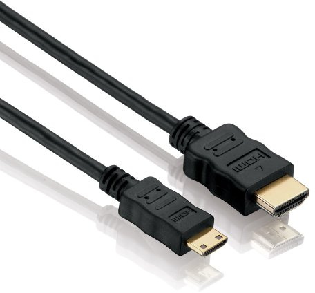 HDSupply Cable mini HDMI de alta velocidad 4K 30 Hz 4:4:4 a cable HDMI de 5,00 m, con Ethernet, conectores chapados en oro, HDMI 1.4 (4K 30 Hz, 1080p 60 Hz), filtro de ferrita, 10,2 GB/s, negro