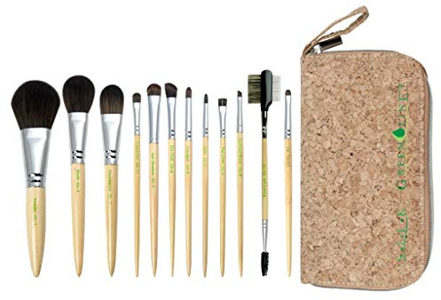 Silk Pro - Kit Maquillage 12 Pinceaux Greenline Ecologique en Trousse