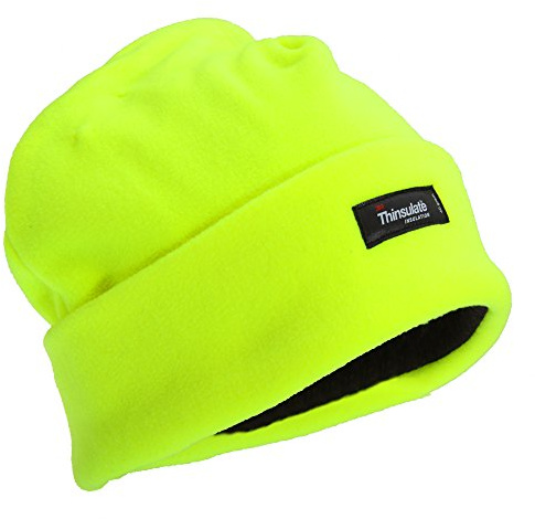 3M herr Hi Vis Thinsulate termisk fleece vinter mössa hatt (3 m 40 g) (en storlek) (neongul)