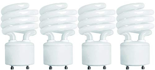 KOR GU24 CFL Light Bulbs, 13W 60W Equivalent, 5000K Bright White, 4-Pack