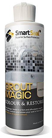 Smartseal Grout Magic – Limestone, 237ml – Professional Reviver & Colour Restorer – Long-Lasting Sealer Superior to Grout Pens & Paint – 15-Year Durability