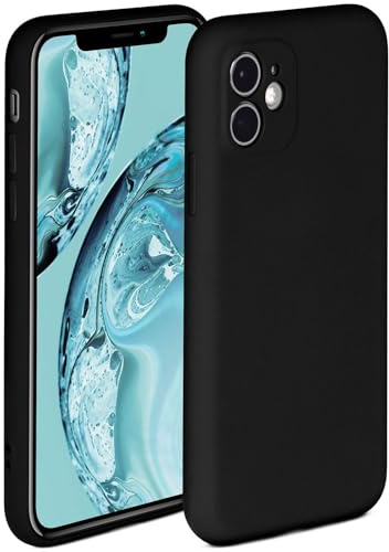 ONEFLOW Soft Case für iPhone 11 Hülle aus Silikon mit Kameraschutz, Silikonhülle mit erhöhtem Schutz fürs Display, Backcover Schutzhülle, weiche Handyhülle, Schwarz