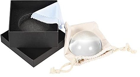 sourcing map 80mm Dome Magnifier 6X Acrylic Half Ball Reading Magnifying Glass