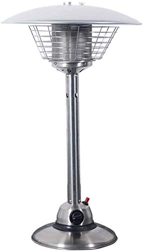 Samnuerly Patio Heaters Propane Stainless Steel 3 Kw Home Portable Indoor Outdoor Fireplaces, Propane Or Butane Gas Bottle, for Gazebo Garden Camping