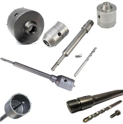 OISE ART STORE Trade Shop - Fresa Carotatrice A Tazza per Muro da 30mm A 130mm con Asta da 35 Cm SDS Max 120 Mm