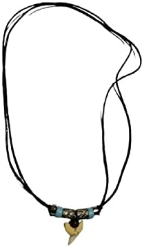 1 x Halskette Art 14, echter Haifisch-Zahn-Anhänger 2 3 cm ca. Sind immer unterschiedlich und verstellbarer Schnürsenkel Tribal Unisex Geschenk Schlüsselanhänger