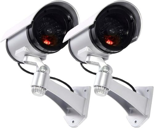 SQUADO Telecamera da esterno finta dummy cam 30 finti led con lampeggiante IR infrarossi design professionale CCTV MWS (2)