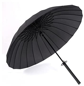 MoBShiK SonnenschirmSamurai-Schwert-Regenschirm, kreativer Langer Griff, Winddicht, japanischer Ninja-Wind-Sonnenschirm, öffnet Sich automatisch