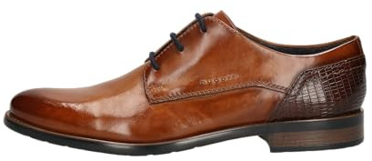 bugatti Business Halbschuh mit Eleganter Linienführung, Cordones Hombre, coñac, 40 EU