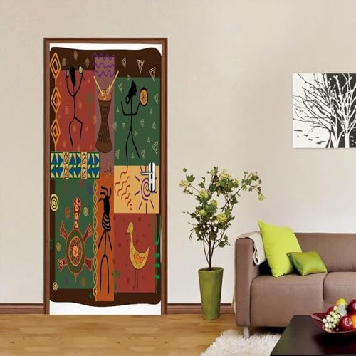 Türtapete 3D Selbstklebend Türposter - Bunte Graffiti 90 X 200 Cm - Türaufkleber Fototapete Abziehen Und Aufkleben Türfolie Poster - Kinderzimmer Wohnzimmer Küche Schlafzimmer Tür Fotos -7F6H0A5Q6G2Z2