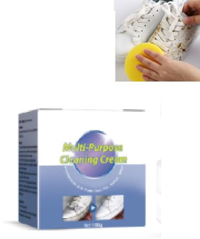 Multifunktionale Weiße Schuhreinigungscreme,Schuhreinigungs Creme Mit Schwamm,Weiße Schuhe Reinigungscreme,Schuhreiniger Weiße Schuhe,Reinigungscreme für Weiße Schuhe,Weiße Schuhputzcreme