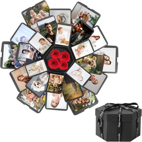 CTDMJ® Set di esplosioni fai da te, scatola regalo fai da te, scatola per esplosione, scatola regalo per compleanno, Natale, festa della mamma, anniversario, proposta di matrimonio, San Valentino