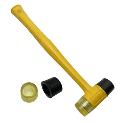Mazos de goma, mazos de goma, mazo suave versátil de doble cara for trabajos de bricolaje en acristalamiento y ventanas (rojo)(Yellow)