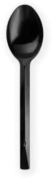 20/80 CUCCHIAI riutilizzabili VARI COLORI posate colorate 17cm per cerimonie feste compleanno party (Nero, 20 pezzi)