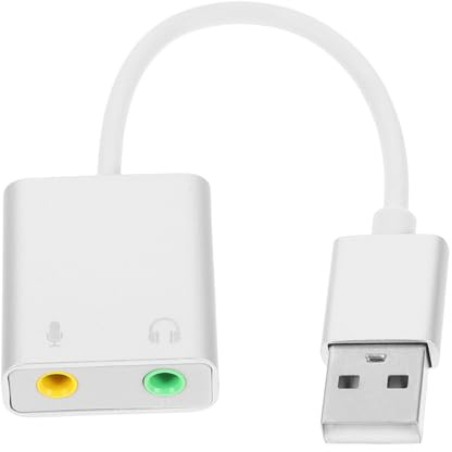 Homoyoyo Adaptateur de Externe avec Micro et Casque pour Pc Convertisseur Audio USB Compatible Multidispositif pour Gaming et Écoute