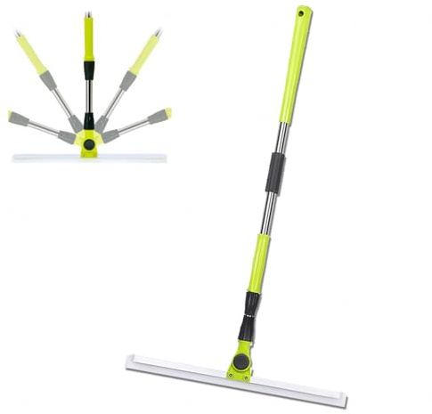 Escoba De Goma para Suelos, con Mango De 130 Cm De Largo Escobilla De Goma para Suelos, Rasqueta Suelo para Piso De Concreto,Azulejo De Baño,Small:35×130cm