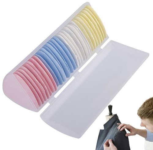 Genérico Gesso per tessuto da cucito,Gesso per sarti,Strumento per tracciare vestiti, gesso triangolare cancellabile - Forniture sartoriali per sarti, sarti professionisti e designer.