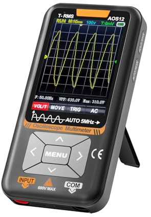 Irfora 5MHz Ancho de Banda Osciloscopio Multímetro Portátil, Contar Verdadero RMS, Pantalla a Color, Medición para Reparación Electrónica, Depuración Circuitos