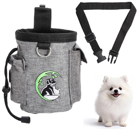 TMZELOA Futterbeutel Hund Leckerlitasche für Hunde, Futterbeutel Hund Hunde Leckerlitasche Hundetraining Gassi Tasche Hund, Leckerlibeutel Snackbeutel für Hunde Training Gassi Gehen Reise