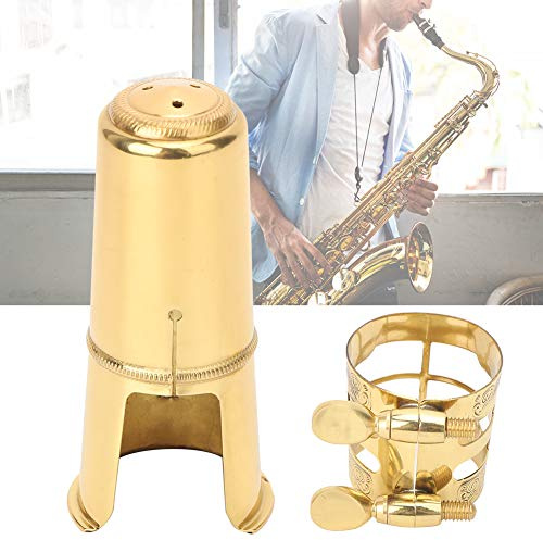 Yctze Boquilla de Saxofón Dorada Premium de Repuesto de Metal - Accesorios Mejorados y Estéticos para su Saxofón