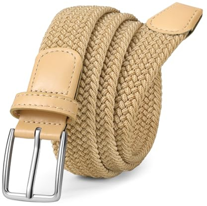 JasGood Stoffgürtel Elastischer Geflochtener Gürtel Herren, 3cm Stretch Gürtel für Herren