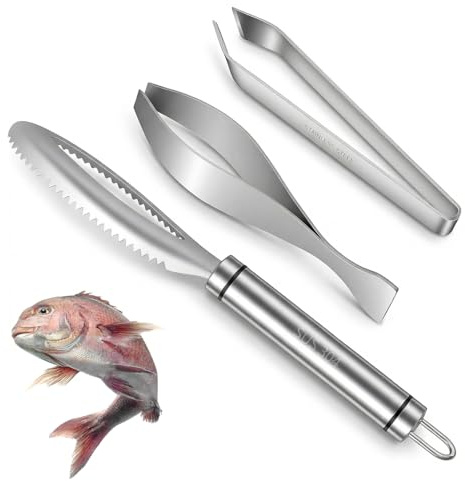 3 Stück Fischentschupper Fischentschupper Grätenzange Für Angler Fischer | Grätenzange 304 Edelstahl Fischschuppen Entferner Reinigung Schäler Für Lachs Forelle Für Küche Köche Und Haushalt