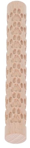 Clay Modeling Wooden Rolling Pin Embossed Tool for Pottery | Clay Texture Roller, Comfortable Grip, Resist Deformation, Elegant Khaki Finish, Flattening and Texturing