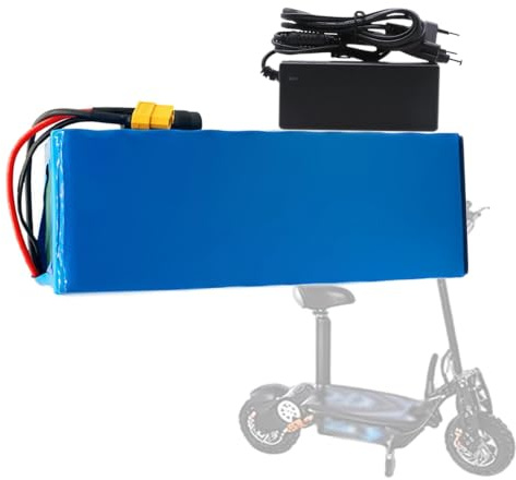 Batería para Bicicleta Eléctrica De 36V Y 12Ah, Batería De Litio De Alta Potencia, Batería Recargable De Iones De Litio 10S4P, Batería para Patinete Eléctrico con Cargador