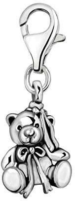 Quiges Charms Anhänger Bär Versilbert Damen Schmuck für Bettelarmband