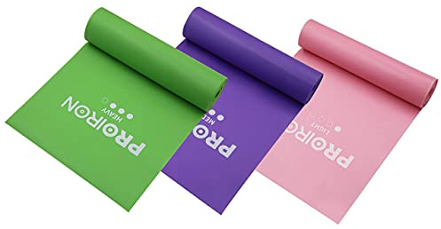 PROIRON Fitnessbänder, 2M fitnessband, 3er-Set Widerstandsbänder, Rutschhemmende Gymnastikband, Latexfrei Keine, Latexfrei Keine, sportbänder Für Yoga Pilates Krafttraining und Physiotherapie