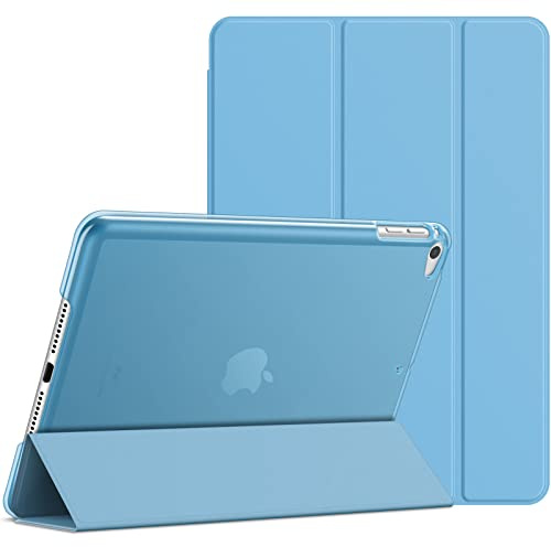JETech Case for iPad mini 5th Gen (2019), Blue | Slim Translucent Back Design, Tri-Fold Stand, Auto Wake/Sleep, Lightweight Shockproof Cover
