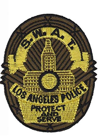 Police USA Swat Los Angeles Patch Abzeichen bestickt zum Aufbügeln Applikation Souvenir Zubehör